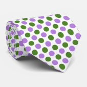 Genderqueer Pride Flag Kleuren Polkadots Stropdas (Opgerold)