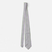 Genderqueer Pride Flag Kleuren Polkadots Stropdas (Achterkant)