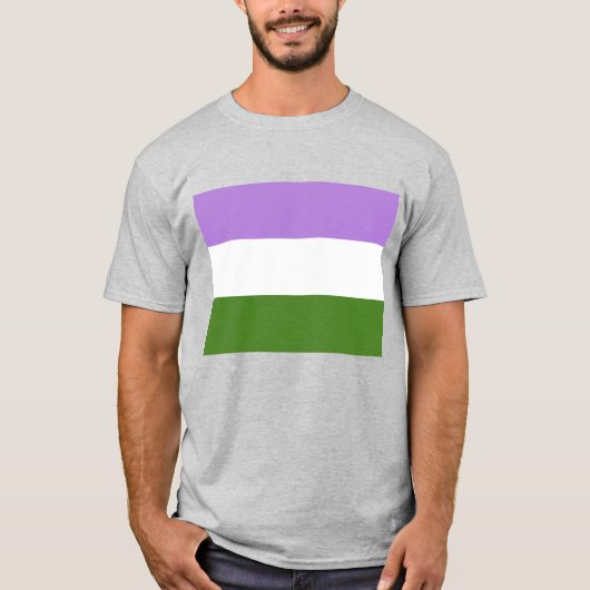 Genderqueer Pride Flag LGBTQ+ T-shirt (Voorkant)