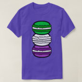 Genderqueer Pride Flag Macarons T-shirt (Design voorkant)