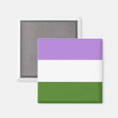 Genderqueer Pride Flag Magneet (Voorkant / Achterkant)