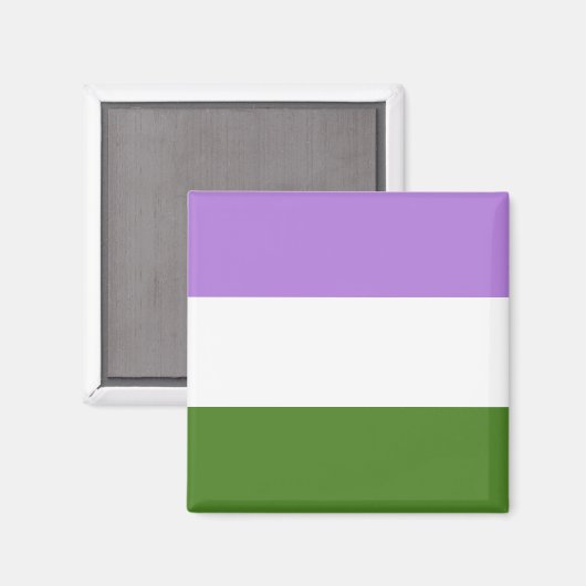 Genderqueer Pride Flag Magneet (Voorkant / Achterkant)