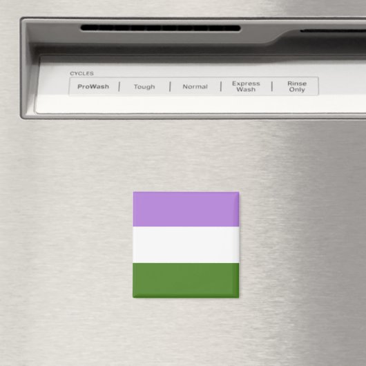 Genderqueer Pride Flag Magneet (Insitu (Vaatwasser))