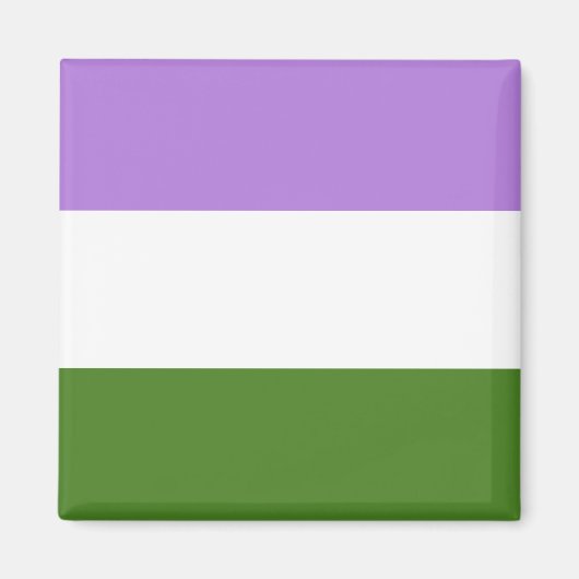 Genderqueer Pride Flag Magneet (Voorkant)