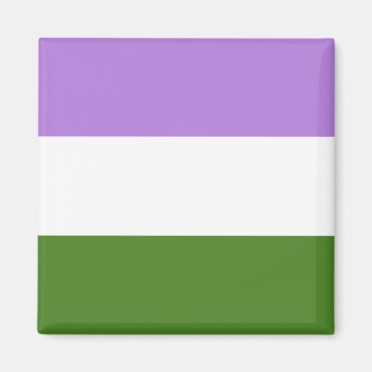 Genderqueer Pride Flag Magneet (Voorkant)