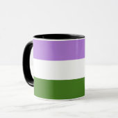 Genderqueer Pride Flag Mok (Voorkant links)