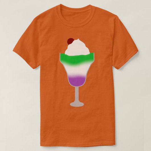 Genderqueer Pride Flag Parfait T-shirt (Design voorkant)