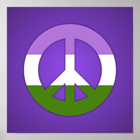 Genderqueer Pride flag Poster (Voorkant)