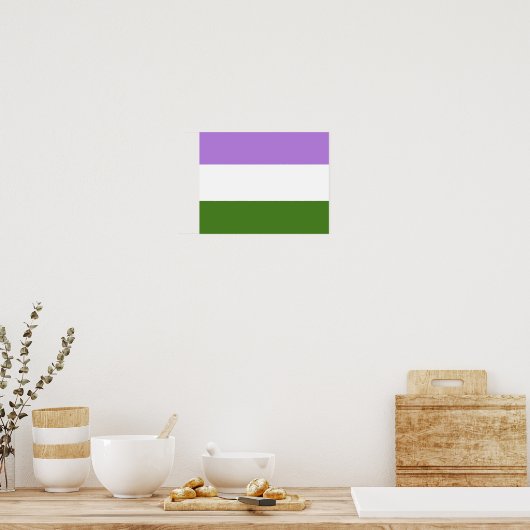 Genderqueer Pride Flag Poster (Keuken)