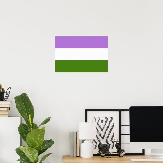 Genderqueer Pride flag Poster (Thuiskantoor)