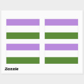 Genderqueer Pride Flag Rechthoekige Sticker (Vel)
