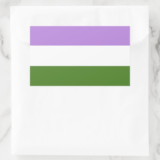 Genderqueer Pride Flag Rechthoekige Sticker (Tas)