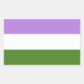Genderqueer Pride Flag Rechthoekige Sticker (Voorkant)