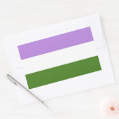 Genderqueer Pride Flag Rechthoekige Sticker (Envelop)
