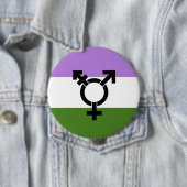 Genderqueer Pride Flag Ronde Button 4,0 Cm (In situ)
