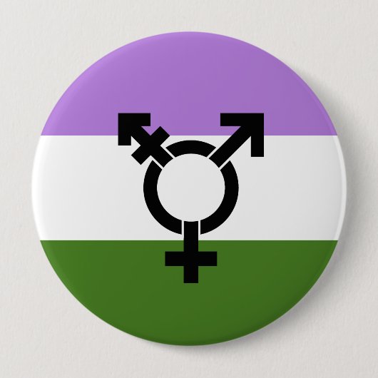 Genderqueer Pride Flag Ronde Button 4,0 Cm (Voorkant)