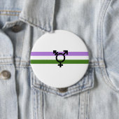 Genderqueer Pride Flag Ronde Button 4,0 Cm (In situ)