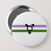 Genderqueer Pride Flag Ronde Button 4,0 Cm (Voorkant /achterkant)