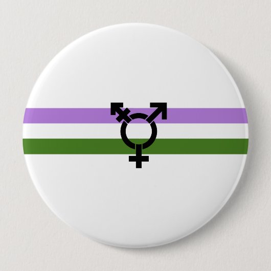 Genderqueer Pride Flag Ronde Button 4,0 Cm (Voorkant)