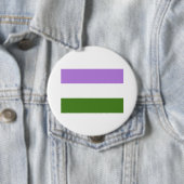 Genderqueer Pride Flag Ronde Button 4,0 Cm (In situ)