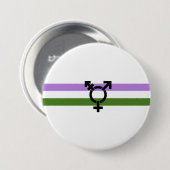 Genderqueer Pride Flag Ronde Button 7,6 Cm (Voorkant /achterkant)
