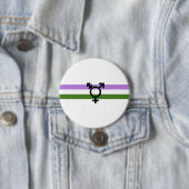 Genderqueer Pride Flag Ronde Button 7,6 Cm (In situ)