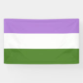 Genderqueer Pride Flag Spandoek (Horizontaal)