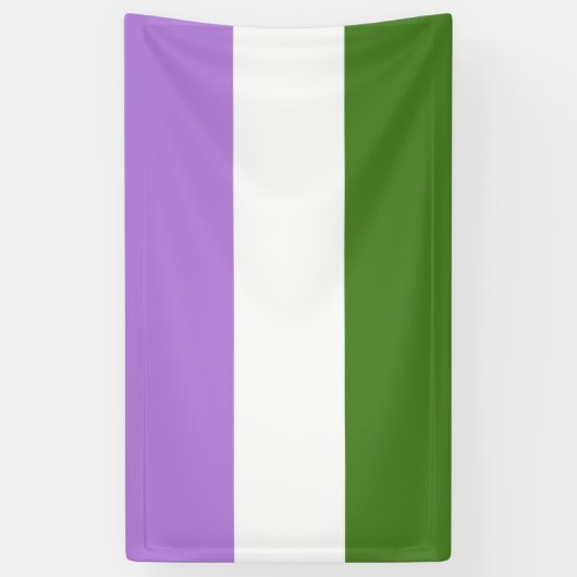 Genderqueer Pride Flag Spandoek (Verticaal)