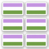Genderqueer Pride flag Sticker (Voorkant)