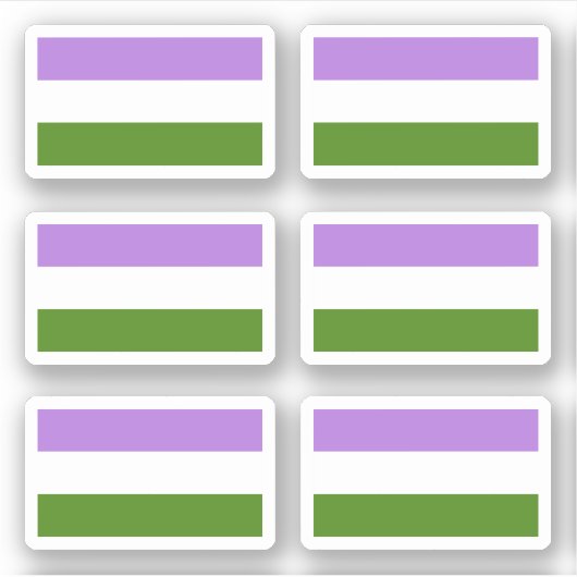 Genderqueer Pride flag Sticker (Voorkant)