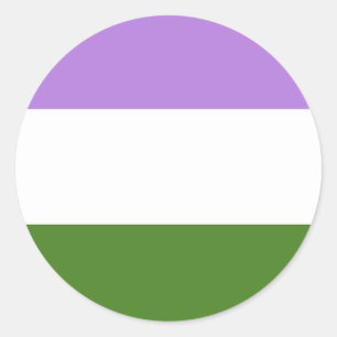 Genderqueer Pride Flag Stickers