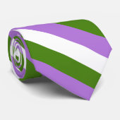 Genderqueer Pride flag Stropdas (Opgerold)