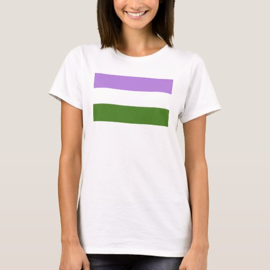Genderqueer Pride Flag T-shirt (Voorkant)