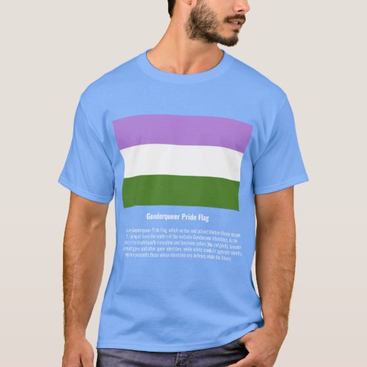 Genderqueer Pride Flag #t-shirt #LGBTQ+ T-shirt (Voorkant)