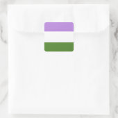 Genderqueer Pride Flag  Vierkante Sticker (Tas)