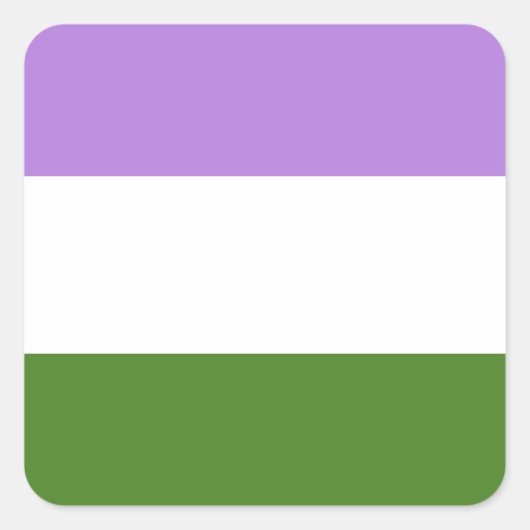 Genderqueer Pride Flag  Vierkante Sticker (Voorkant)