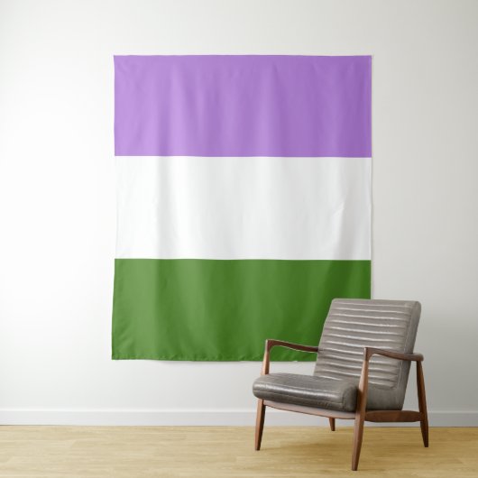 Genderqueer Pride Flag Wandkleed (In situ)