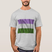 GENDERQUEER PRIDE FLAG - Wavy T-shirt (Voorkant)