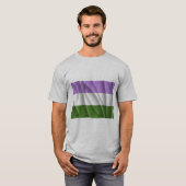 GENDERQUEER PRIDE FLAG - Wavy T-shirt (Voorkant volledig)