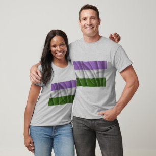 GENDERQUEER PRIDE FLAG - Wavy T-shirt