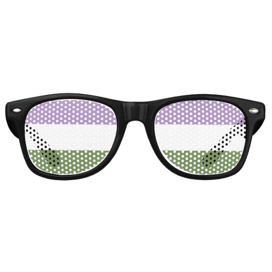 Genderqueer Pride Flag Zonnebril (Voorkant)
