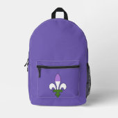 Genderqueer pride fleur-de-lis  bedrukte rugzak (Voorkant)