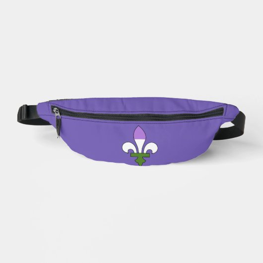 Genderqueer pride fleur-de-lis  heuptasje (Voorkant)