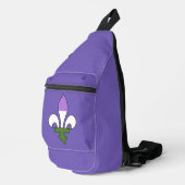 Genderqueer pride fleur-de-lis sling bag (Rechterhoek)