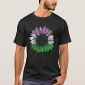 Genderqueer Pride Flower T-shirt (Voorkant)