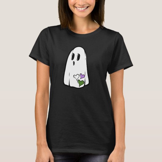 Genderqueer Pride Ghost T-shirt (Voorkant)