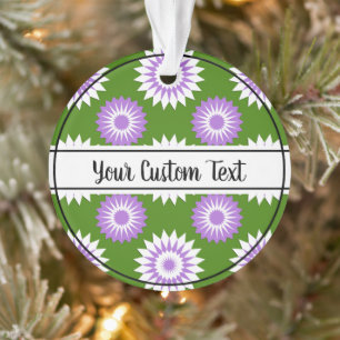 Genderqueer-pride groen bloempatroon ornament