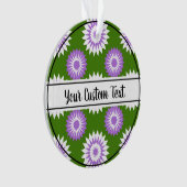 Genderqueer-pride groen bloempatroon ornament (voorkant)
