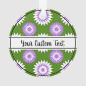 Genderqueer-pride groen bloempatroon ornament (achterkant)