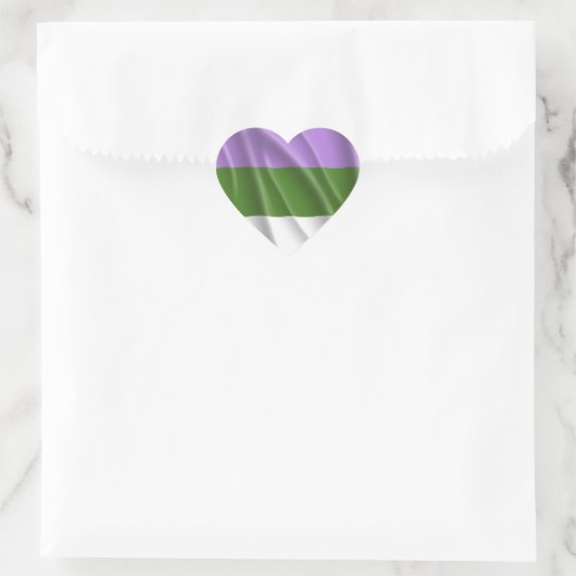 GENDERQUEER PRIDE HART STICKER (Tas)